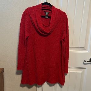 Ali miles red cowl neck tunic.